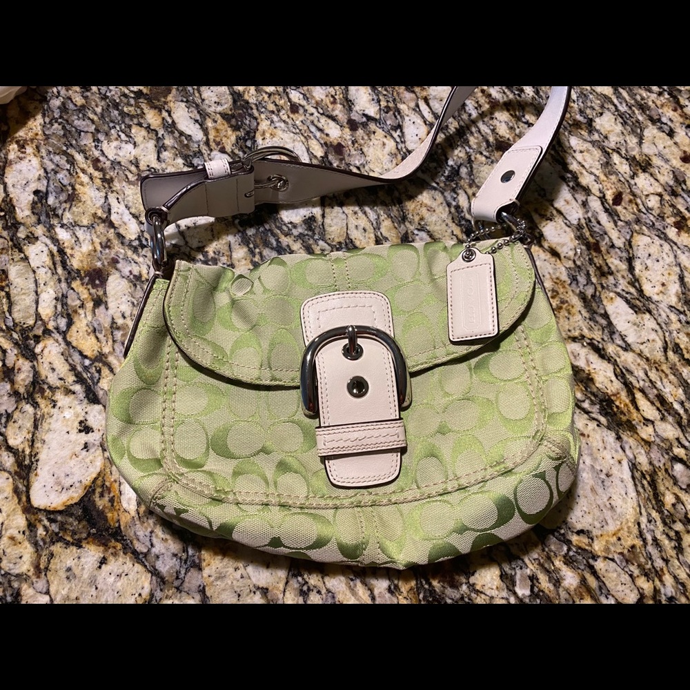 Coach Apple Green Logo Bag